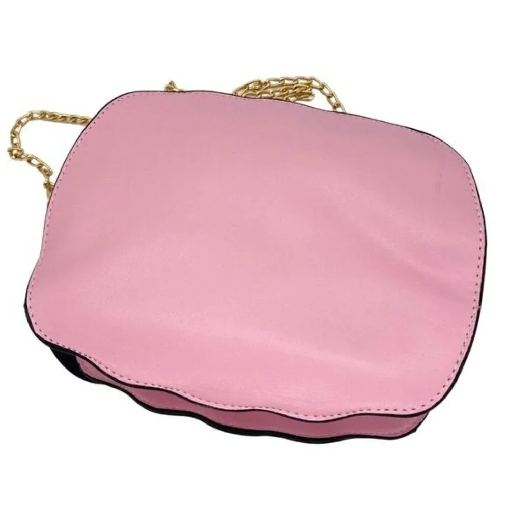 Pink Pumpkin Jack-O-Lantern Crossbody Bag Purse